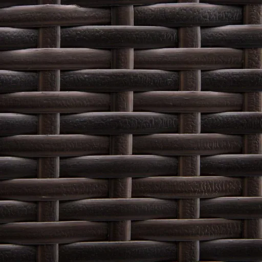 Polyrattan Pflanzgefäß - 2er Set - Braun