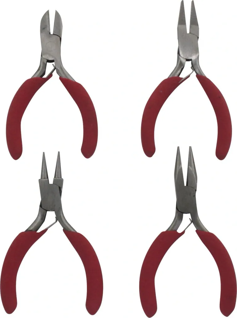 Mini-Zangen: Seitenschneider, Spitzzange, Rundzange, Flachzange