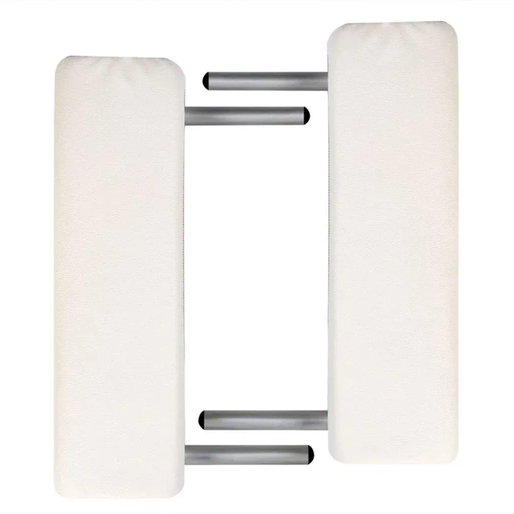 Klappbarer Massagetisch mit 2 Zonen Aluminiumrahmen cremeweiß