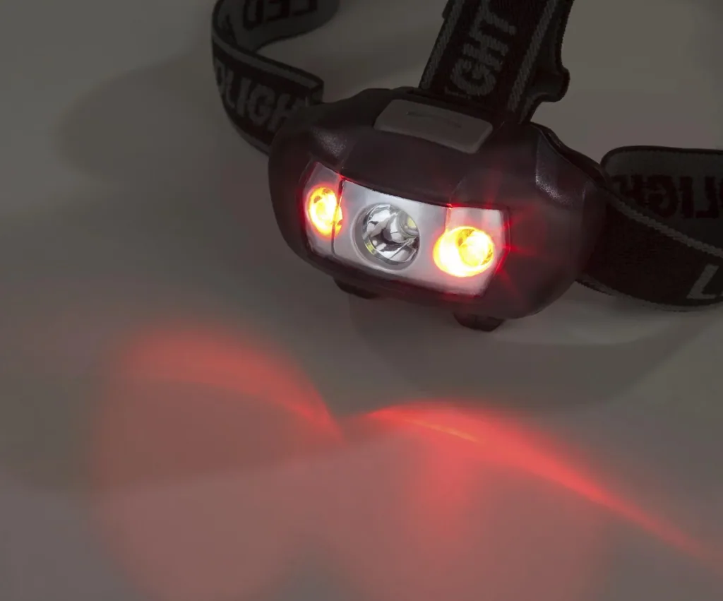 Cree LED Kopflampe 3 Watt mit 2 zusätzlichen roten LEDs