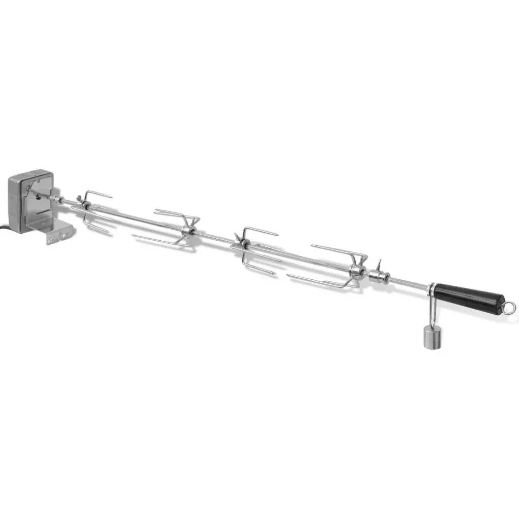 BBQ Rotisserie Spieß mit Motor Stahl 1000 mm
