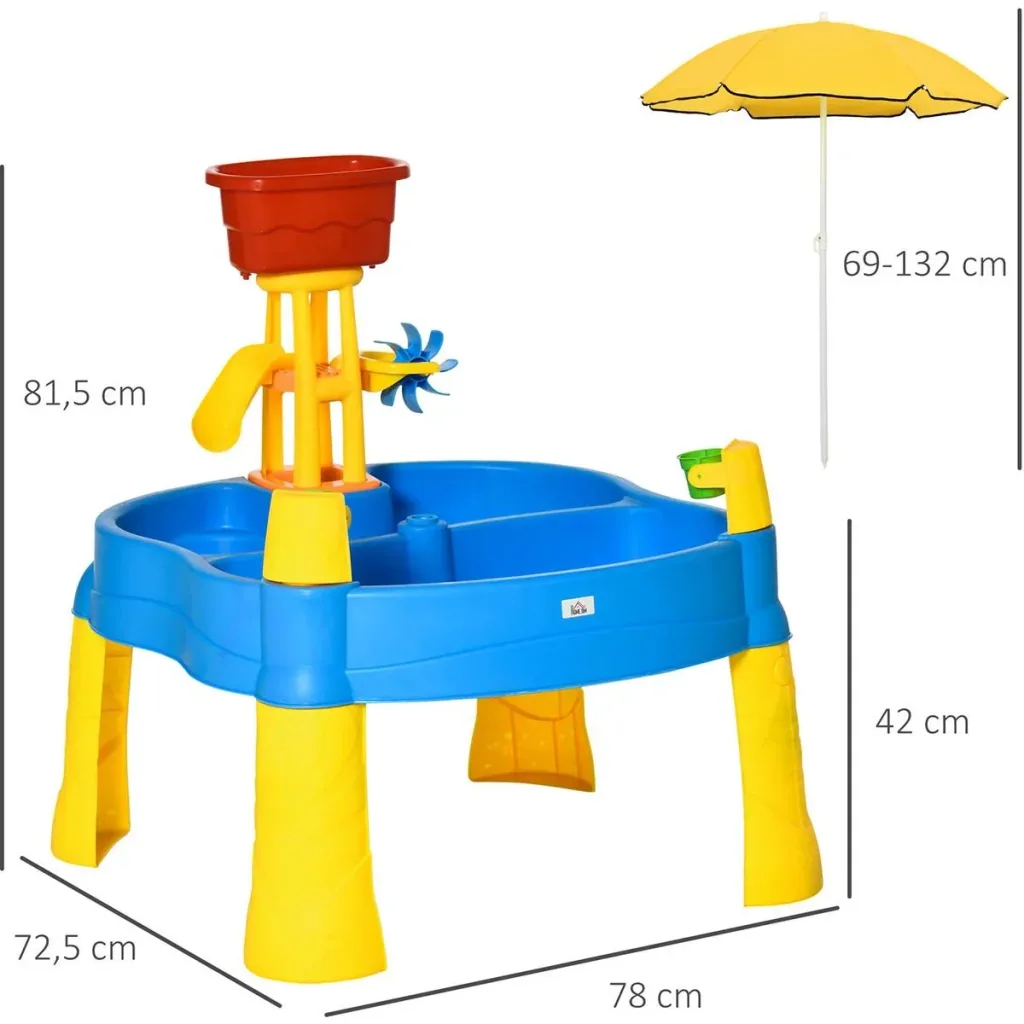 Spieltisch-Set 25-teilig - Kunststoff - 72,5 x 78 x 81,5 cm