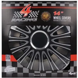 Radblendenset LeMans Pro Silver Black 14inch
