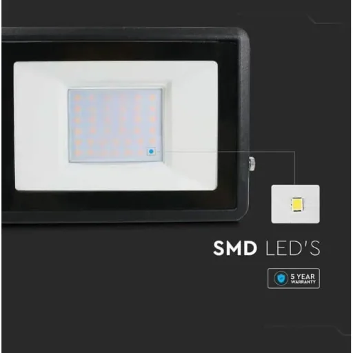 VT-138 LED-Flutlicht - 30W - 2340 Lm - 3000K - Schwarz