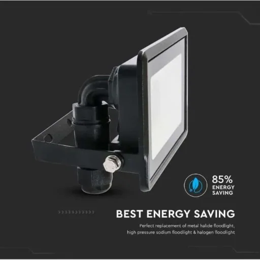 VT-138 LED-Flutlicht - 30W - 2340 Lm - 3000K - Schwarz