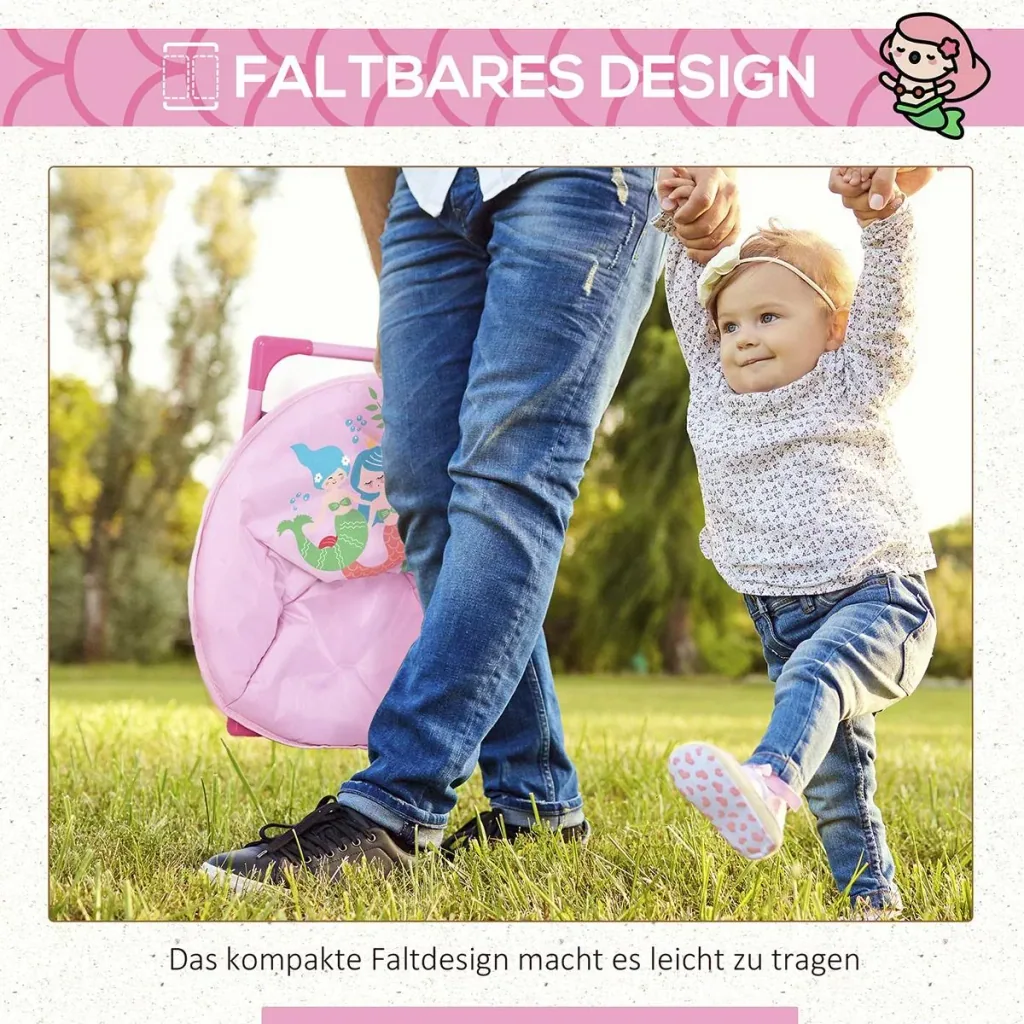 Campingstuhl Klappstuhl für Kinder drinnen und draußen für 3 bis 5 Jahre Ø50 x 49H cm