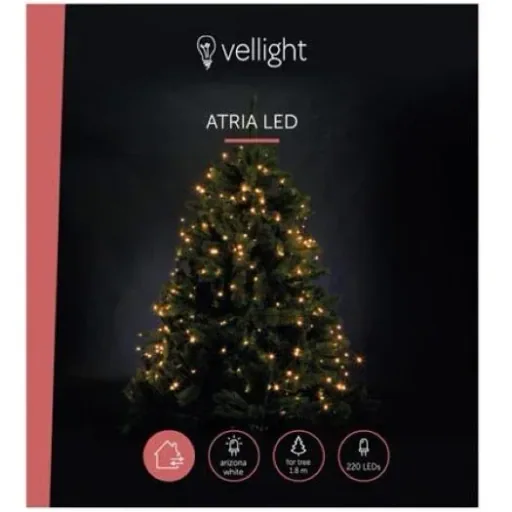 Vellight Weihnachtsbeleuchtung - für Weihnachtsbäume bis zu 180cm - 220 LEDs - Arizona Weiß - Innen & Außen