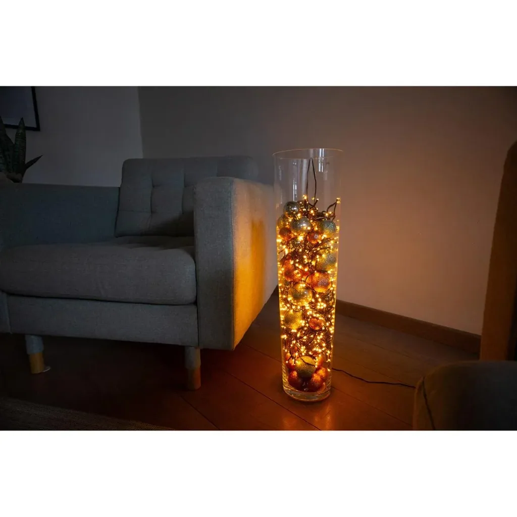 Vellight Weihnachtsbeleuchtung - für Weihnachtsbäume bis zu 180cm - 220 LEDs - Arizona Weiß - Innen & Außen