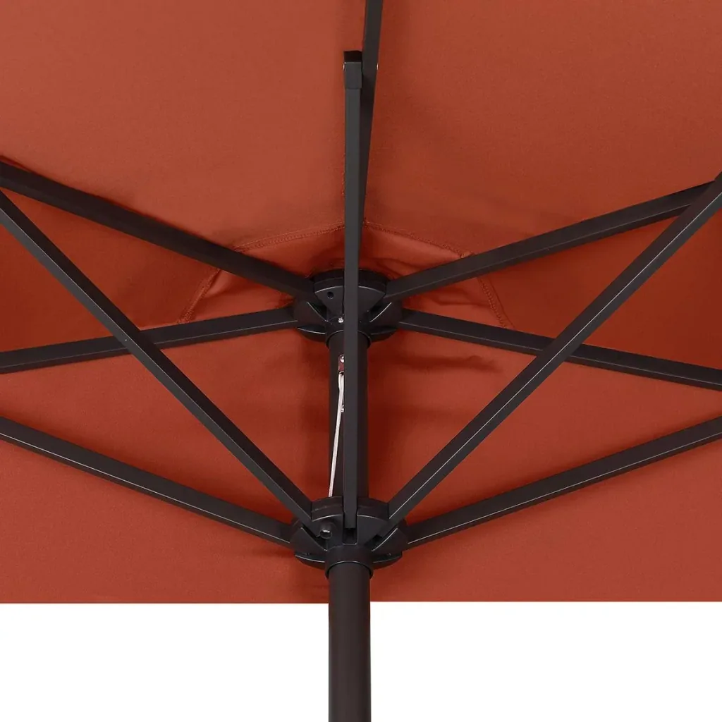 Sonnenschirm Terracotta Halbrund UV-Schutz 50+