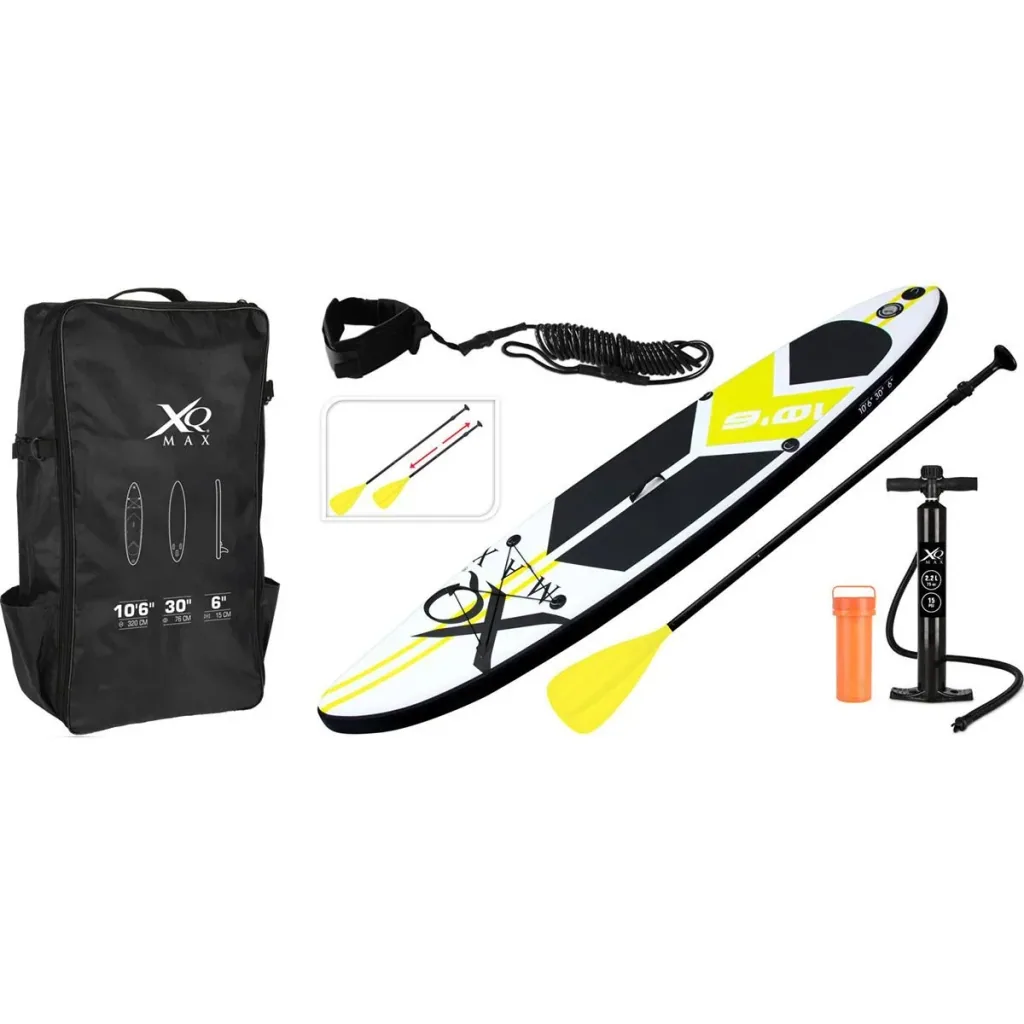 Special Edition Sup board set - 6-teilig mit FREE SUP Chair - Bis zu 150 kg - 320 cm - Aufblasbar - Gelb/Schwarz