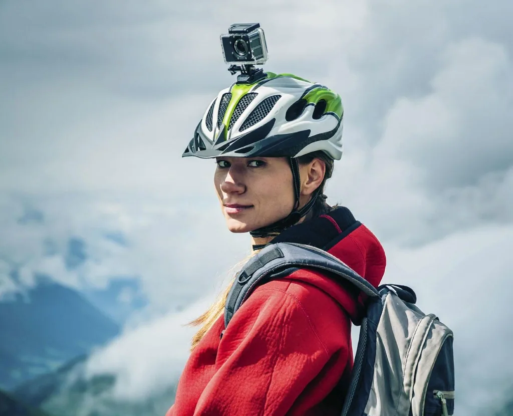 Helm-Halterung für Actioncams