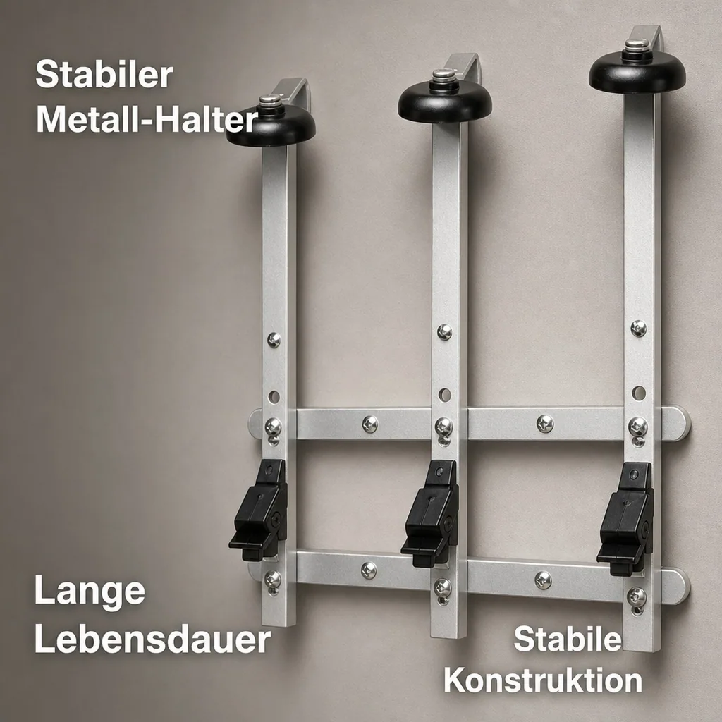 Profi Wandhalter für 0,7 - 1,0L Flaschen - Wandhalterung für 2 Flaschen