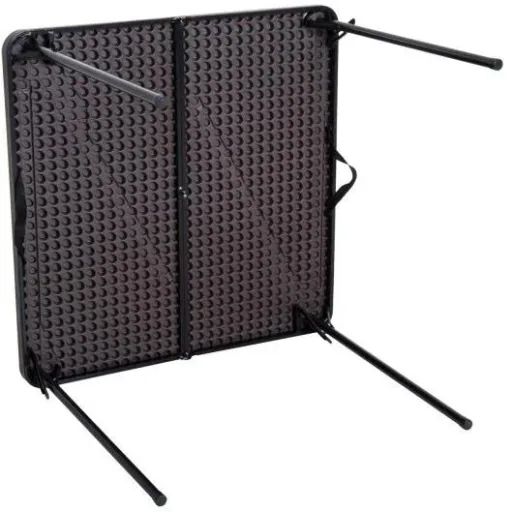 Klapptisch Campingtisch 86x86cm Metall Kaffeebraun