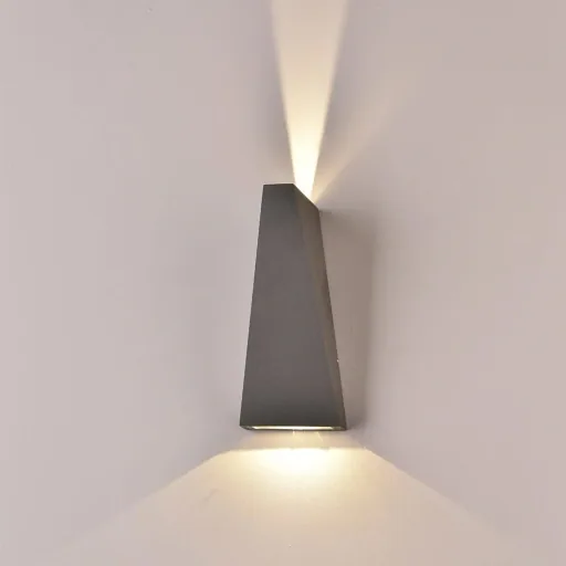 VT-826 LED-Wandleuchte - für den Innen- und Außenbereich - 6W - 3000K - 660 Lumen - Grau