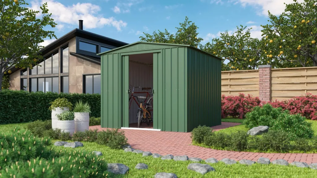 Gerätehaus Gartenmanager Dream 88, jade