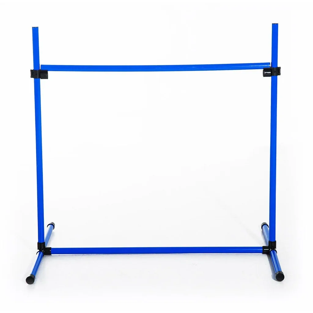 Agility Hürdenset Slalom Stangen Hunde Training 4 x Hürden Set Blau