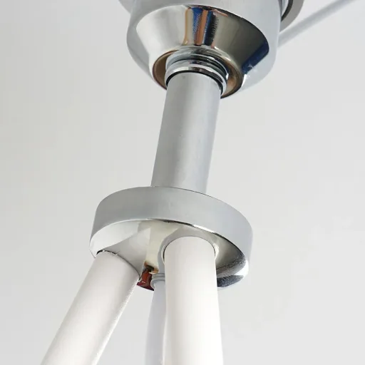 Stehlampe Tripod Schlafzimmer Standleuchte Stehleuchte 40W Metall weiß ?48 x 156 cm