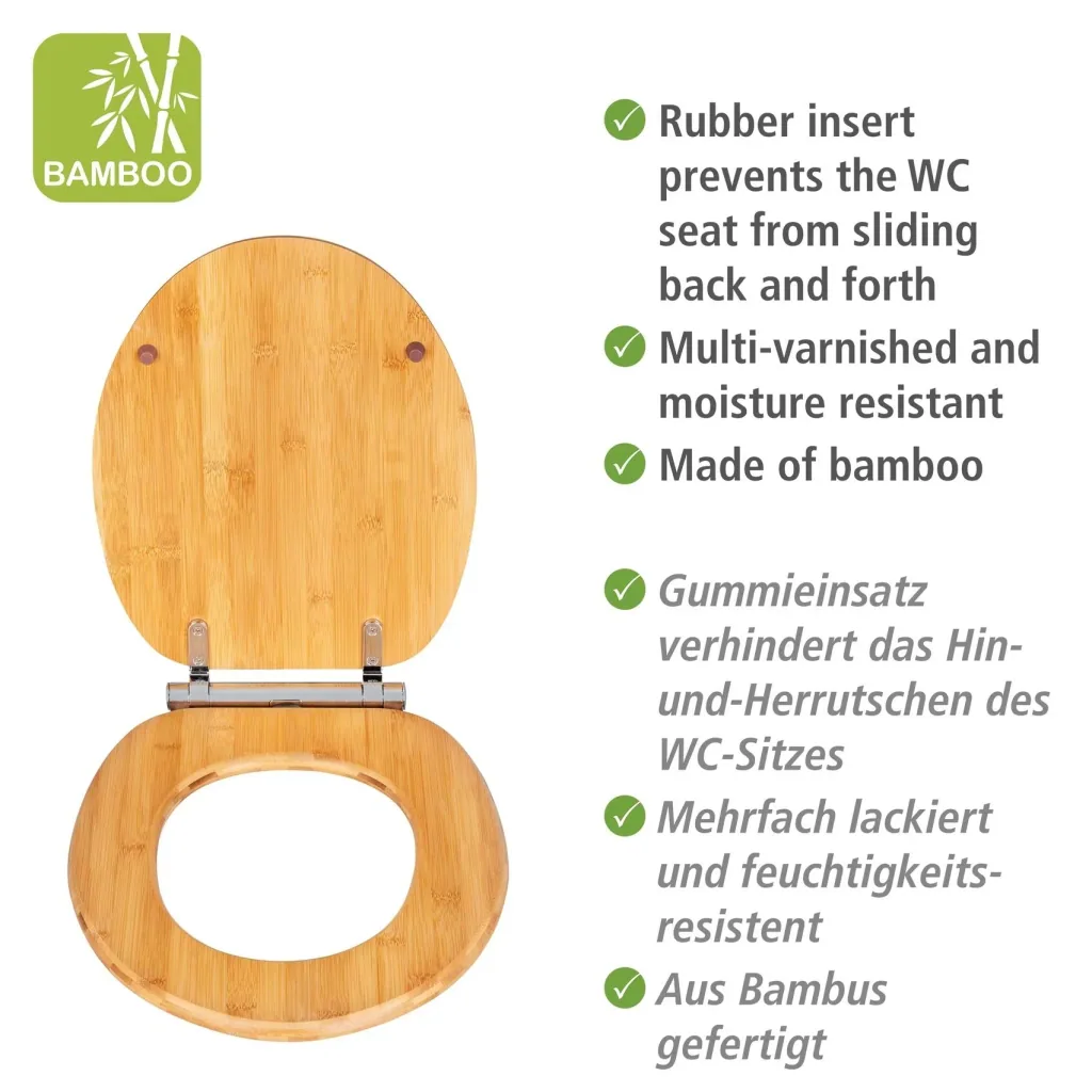 WC-Sitz Bambusa, aus Bambus
