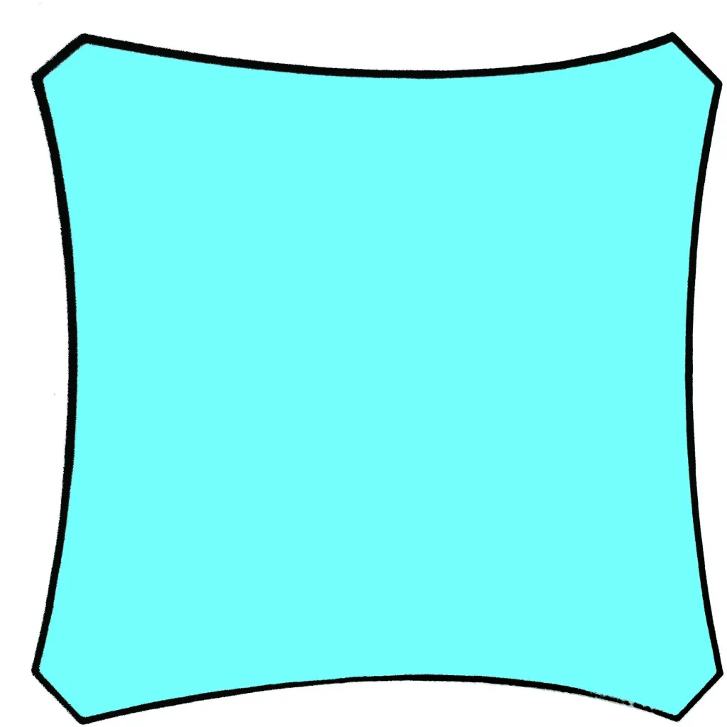 sonnensegel - quadratisch - 3.6 x 3.6 m - himmelblau