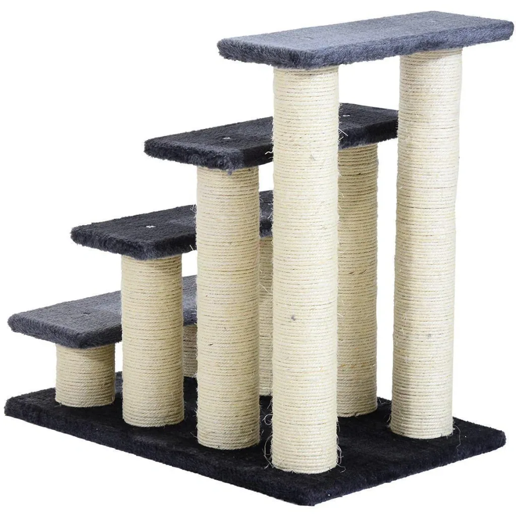 Tiertreppe Katzentreppe Hundetreppe Treppe für Katze und Hunde grau