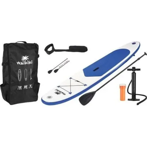 Wakiki Sup Board Anfänger 305 cm - 6-teiliges Set - Blau weiß