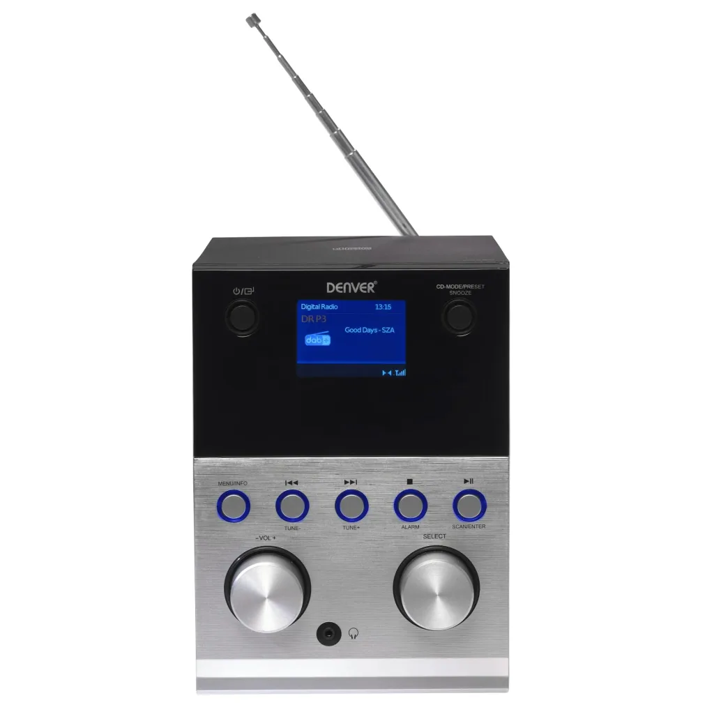 DAB+ und UKW Micro-Stereoanlage mit Bluetooth, USB Ladebüchse und USB MP3 Wiedergabe