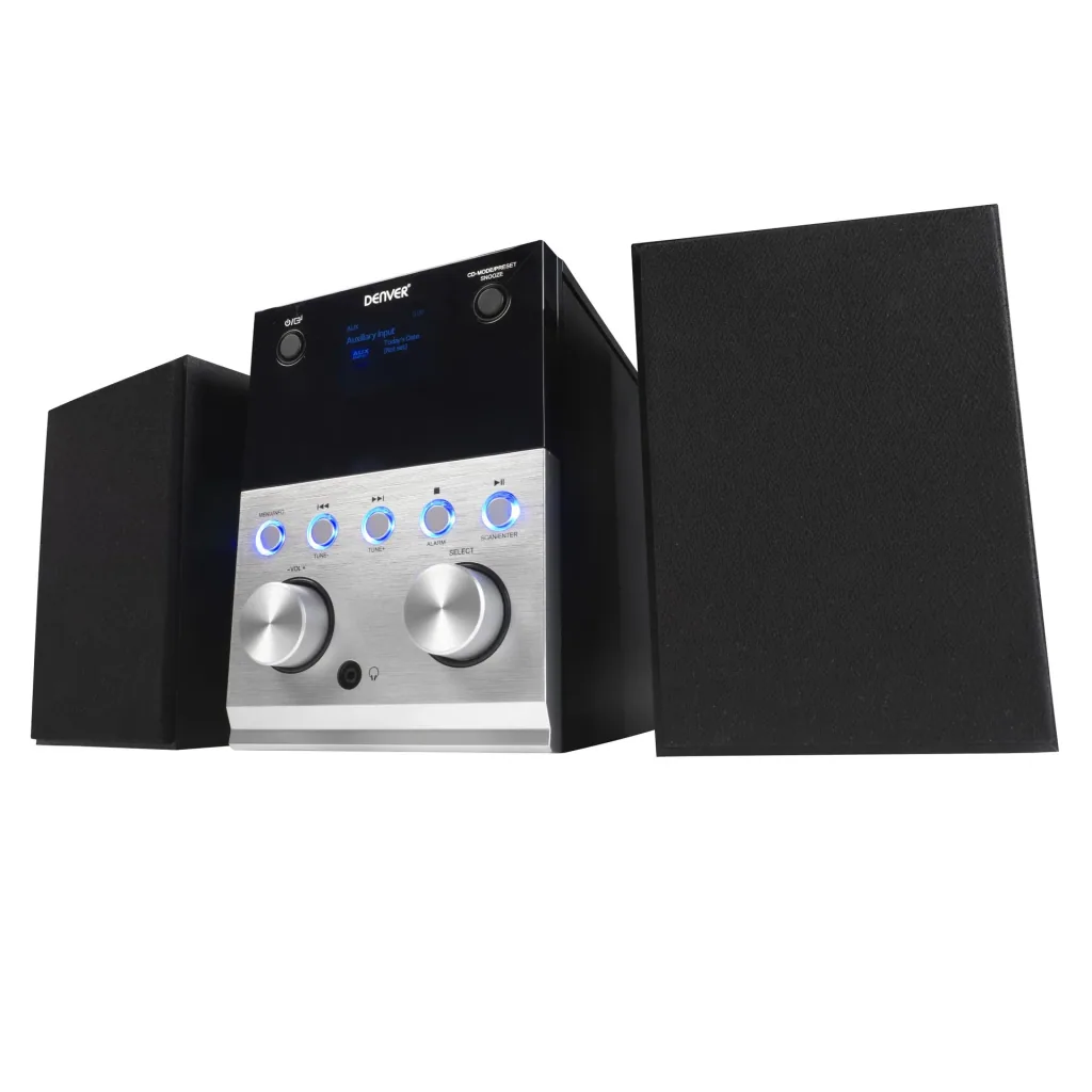DAB+ und UKW Micro-Stereoanlage mit Bluetooth, USB Ladebüchse und USB MP3 Wiedergabe