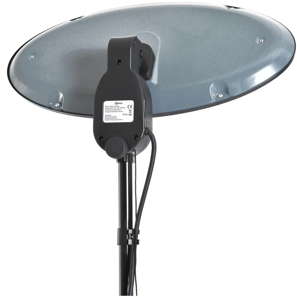 Heizstrahler Terrassenheizer elektrisch 650W/1300W/2000W L50 x B50 x H(180-210) cm
