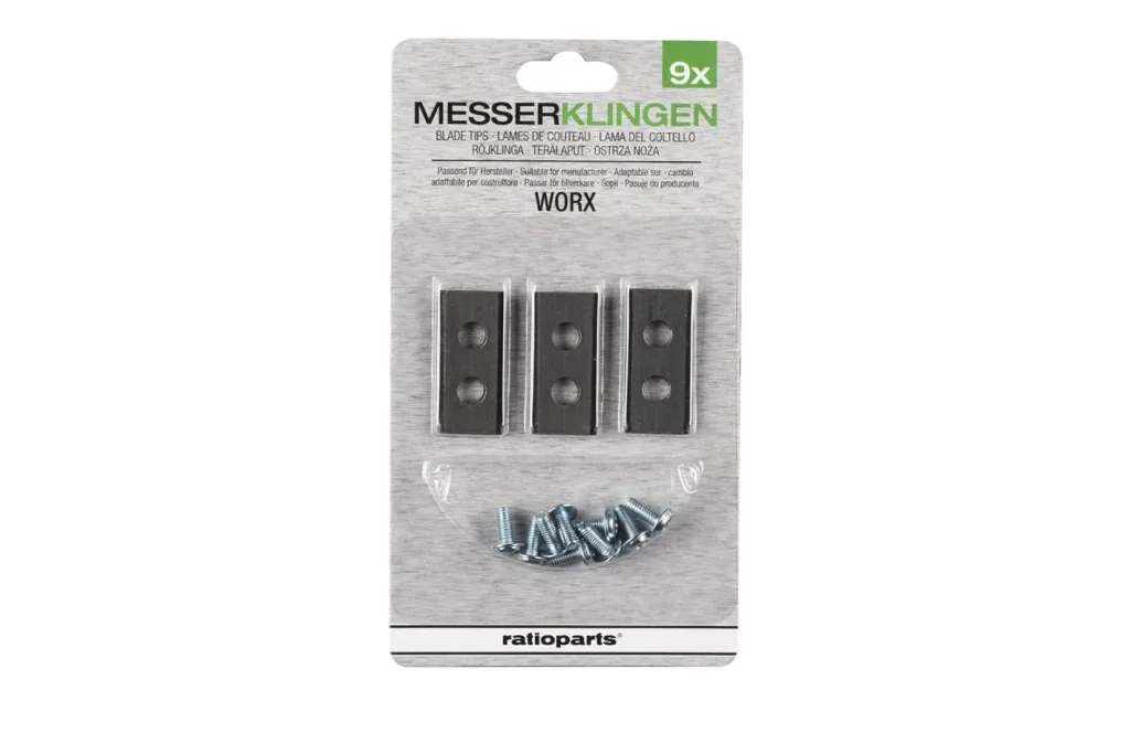 Messerklingen und Schrauben, 2 Loch, 2-seitig, 0,9 mm, 18-teilig