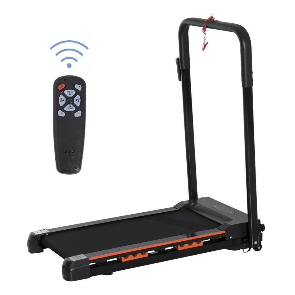 Elektrisches Laufband mit LCD Display, Faltbares Fitnessgerät, 1-6 Km/h, Stahl, Schwarz, 54 x 101 x 105 cm