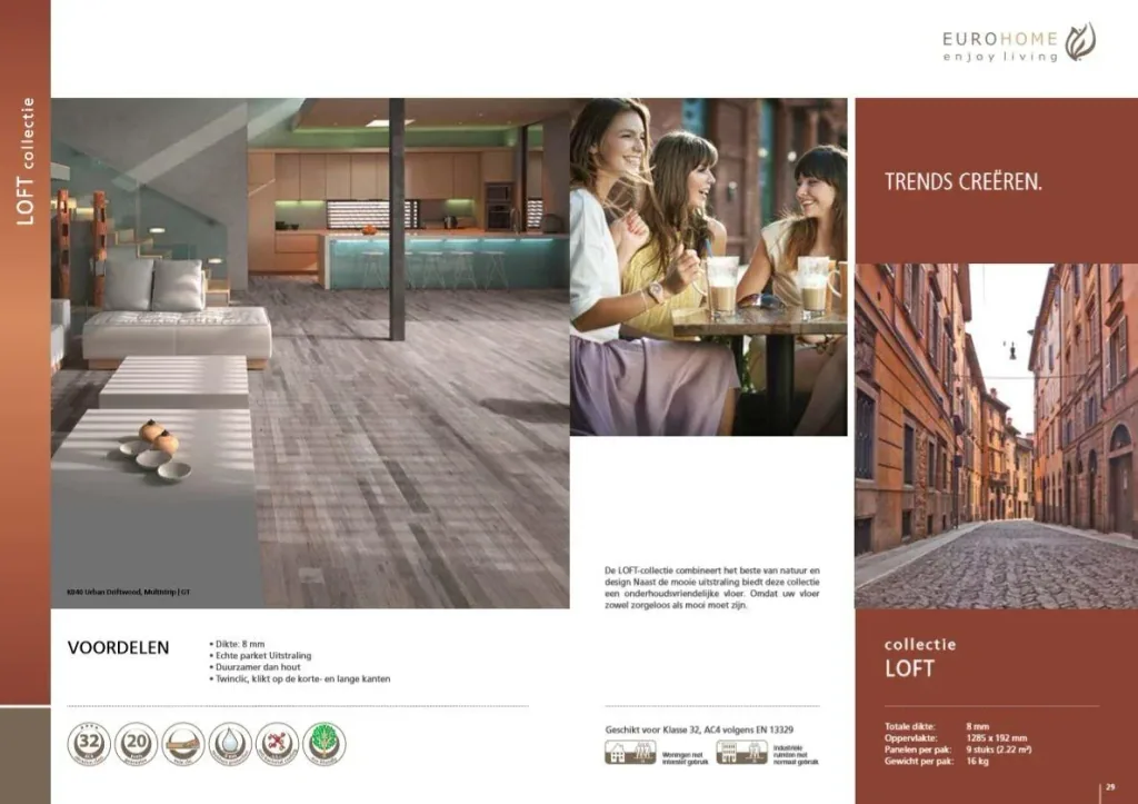 Loft Laminatboden Urban Driftwood 8 mm 2,22 m²
