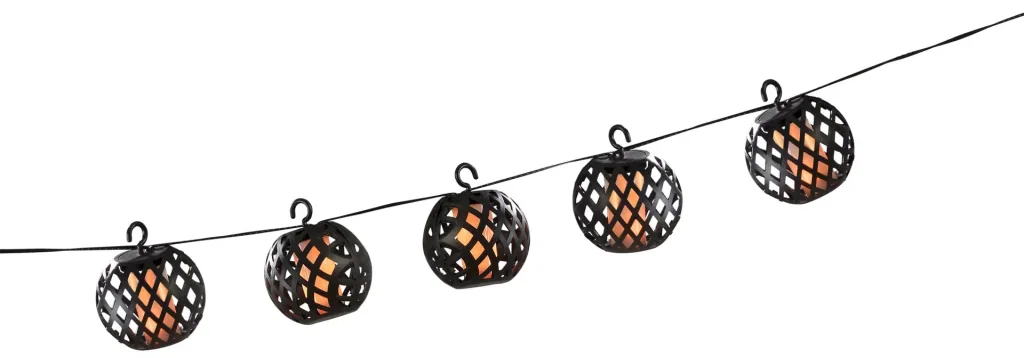 Solar LED-Lichterkette mit realistischem Flammeneffekt