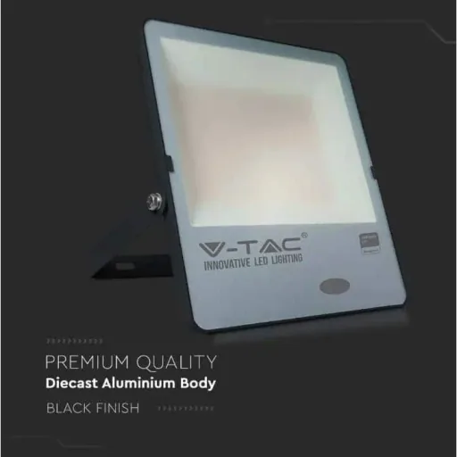 VT-167S LED-Flutlicht mit Tag/Nacht-Sensor - 150 W - 15000 Lm - 4000K - schwarz