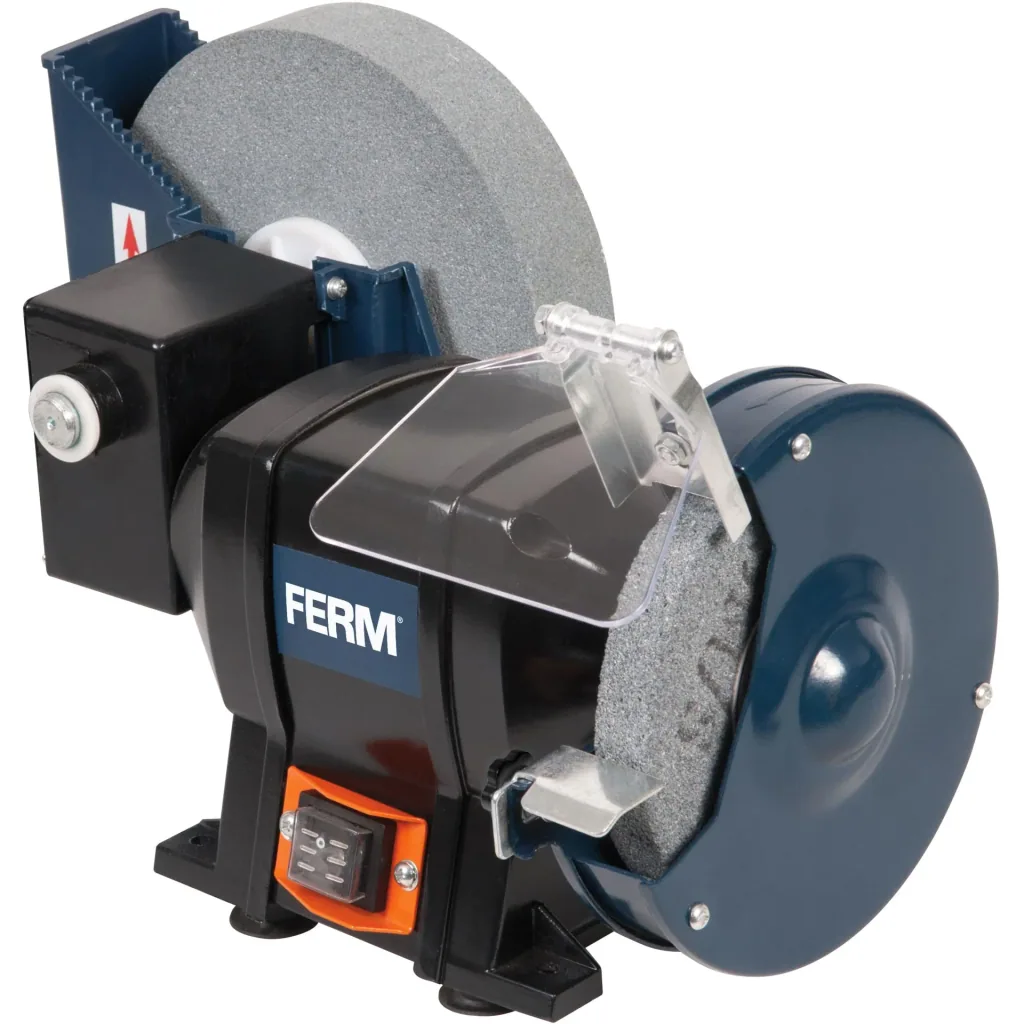 BGM1021 Doppelschleifmaschine 250W - 150mm - Nass und Trocken - Montierbar - Incl. 2 Schleifsteine (P80, P36), Schutzbr