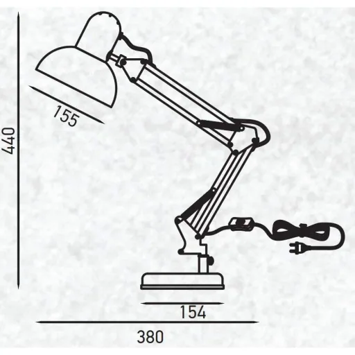 VT-7512 Schreibtischleuchte - Tischleuchte mit verstellbarem Arm - weiß - E27