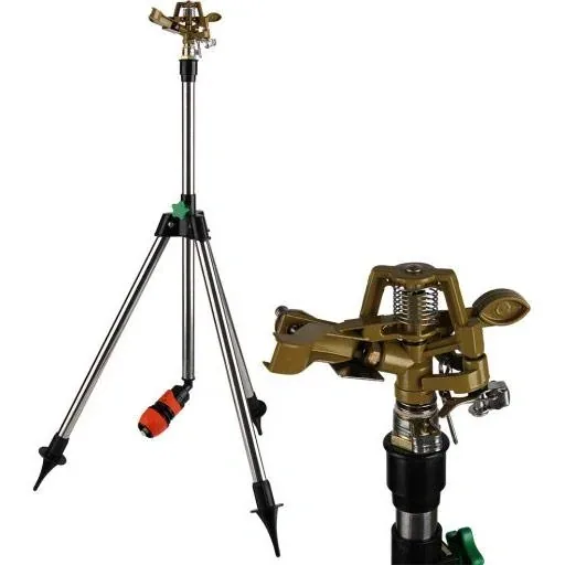 Schmutzwasserpumpe 7500 l / h mit Deuba Teleskop-Rasensprenger und 15 Meter Schlauch mit Armaturen