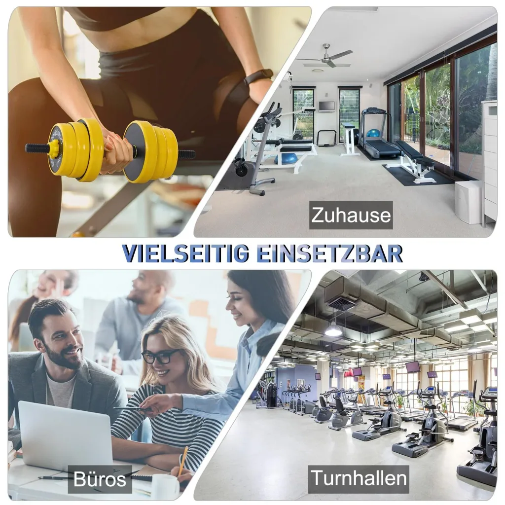 25 kg Hantel & Langhantel ergonomisch hochwertig verstellbar 3-in-1