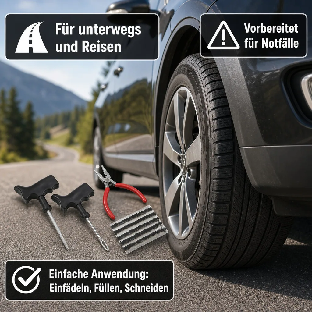 Autoreifen Reparatur-Set, 8-teilig