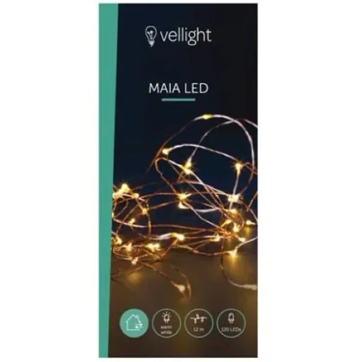 Vellight Weihnachtsbeleuchtung - 12m - 120 LEDs - Warmweiß - Innenbeleuchtung