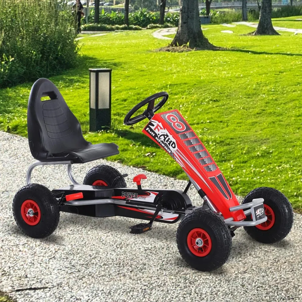 Go-Kart mit Handbremse rot