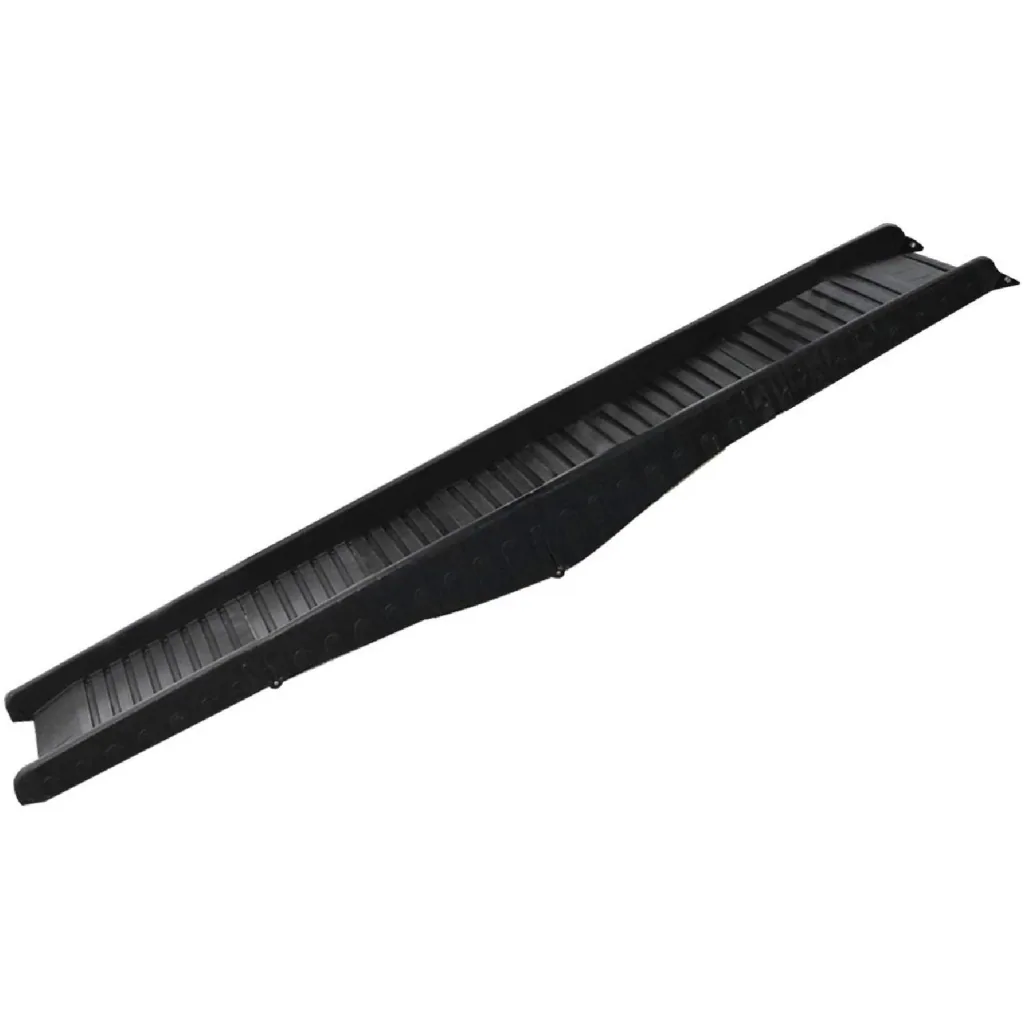 Hunderampe Hundetreppe Klappbar 152x43cm Schwarz Kunststoff