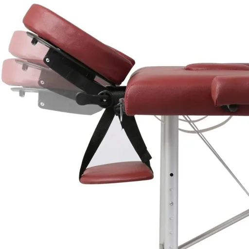 Klappbarer Massagetisch mit 2 Zonen Aluminiumrahmen rot