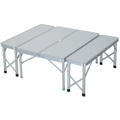 3tlg Campingtisch Klapptisch Picknicktisch inkl, 2 Bänke
