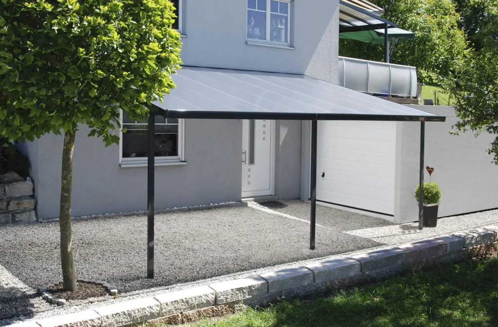 Terrassendach Bausatz, Farbe anthrazit, 5460 x 4060 mm