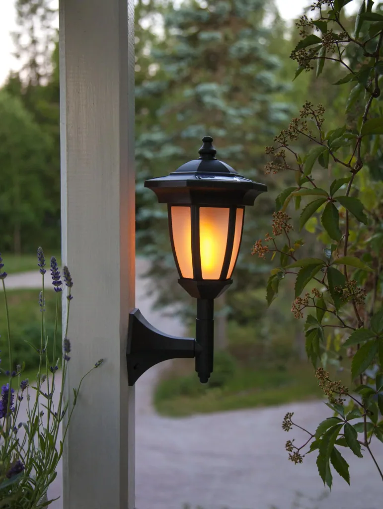 LED Solar Laterne "Flame" mit Flammeneffekt