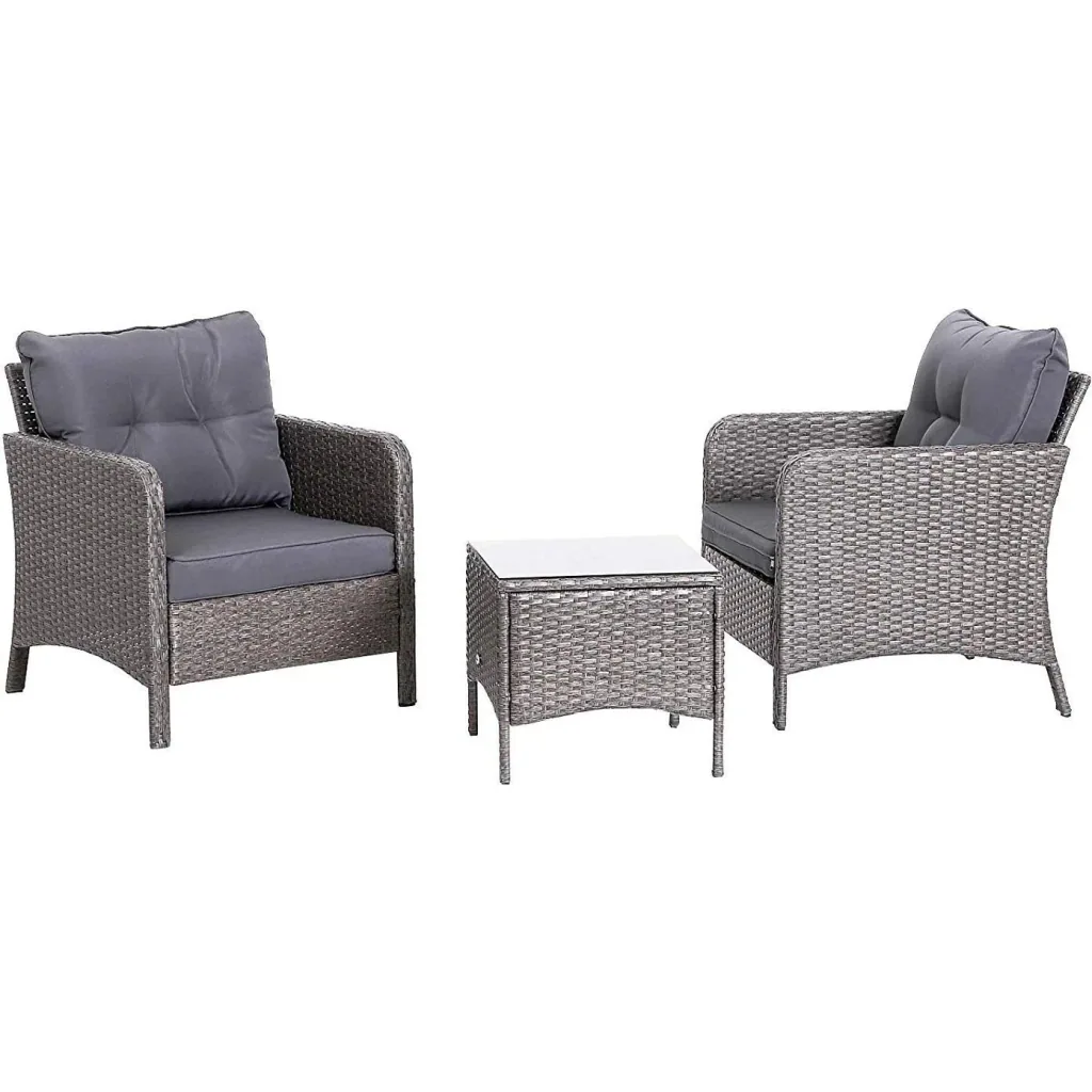 Rattan Sofagarnitur als 5-teiliges Set