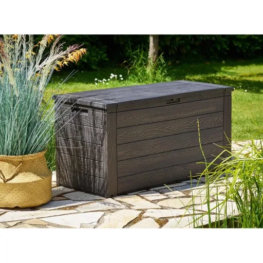 Aufbewahrungsbox anthrazit 120 x 46 x 57cm - Outdoor - Geeignet für Terrasse, Balkon und Garten