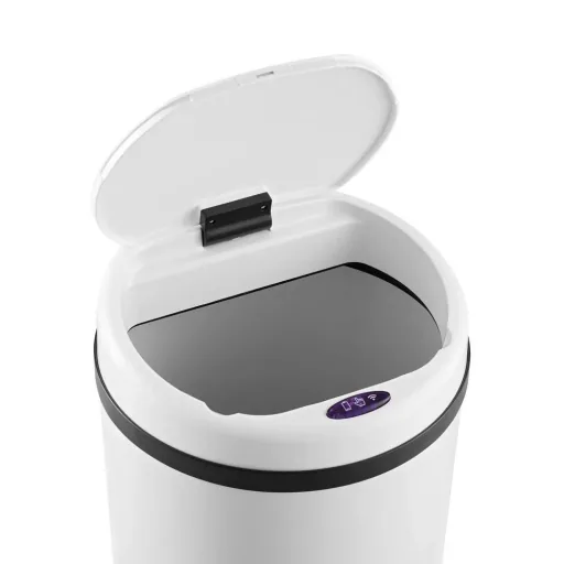 Sensor-Mülleimer Edelstahl weiß 40 Liter