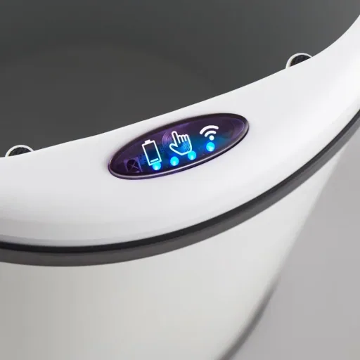 Sensor-Mülleimer Edelstahl weiß 40 Liter