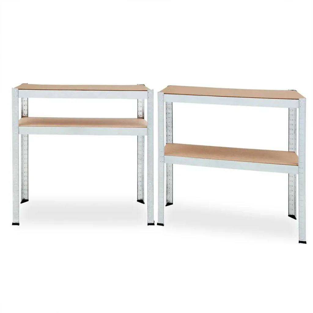 Metallregal mit 4 Fachböden - 700kg Kapazität - (HxBxT) 160x90x40 cm - 175kg pro Fachboden - 2 STUKS